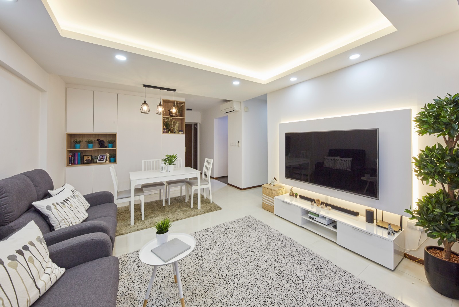 Minimalist, Modern, Scandinavian Design - Living Room - HDB 4 Room - Design by Carpenters 匠