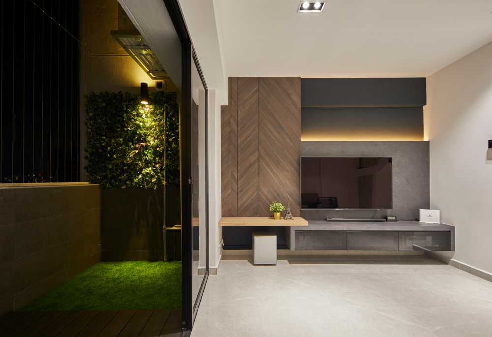 Minimalist, Modern Design - Living Room - HDB Executive Apartment - Design by Carpenters 匠