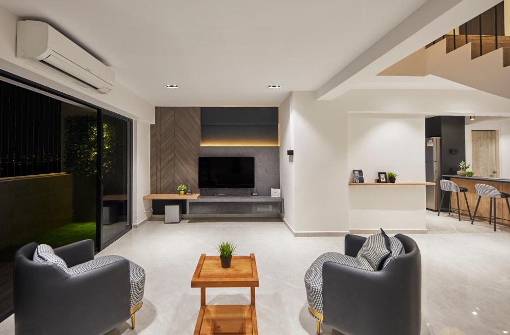 Minimalist, Modern Design - Living Room - HDB Executive Apartment - Design by Carpenters 匠