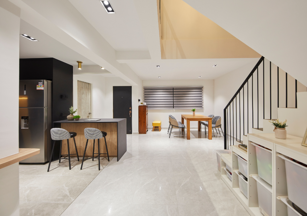 Minimalist, Modern Design - Living Room - HDB Executive Apartment - Design by Carpenters 匠