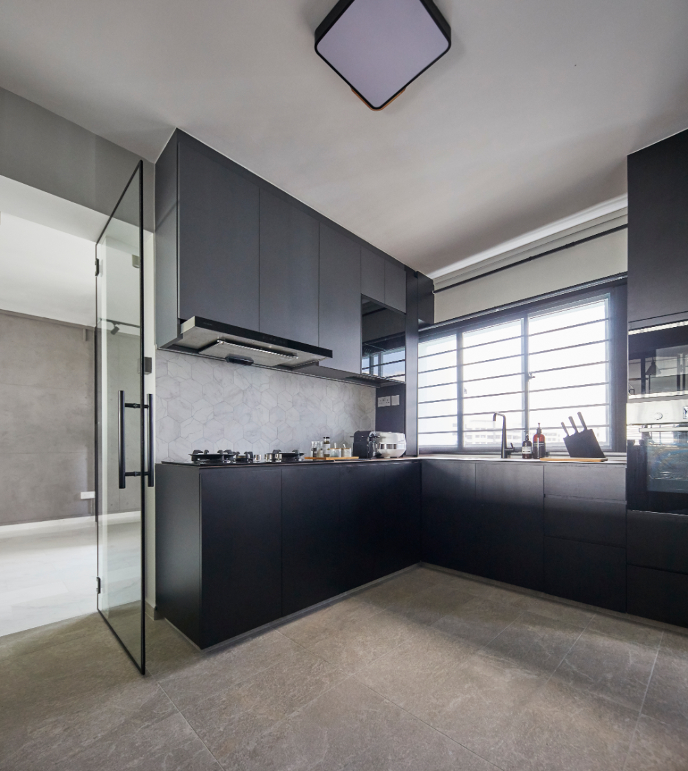 Industrial Design - Kitchen - HDB Executive Apartment - Design by Carpenters 匠