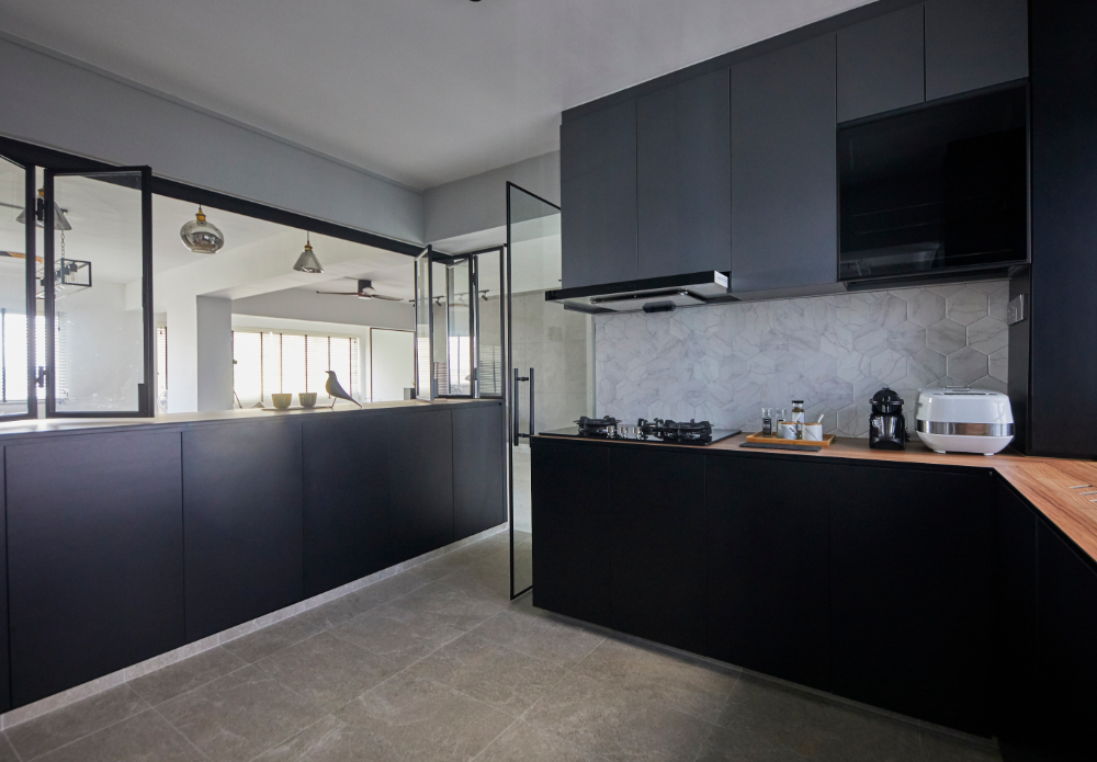 Industrial Design - Kitchen - HDB Executive Apartment - Design by Carpenters 匠