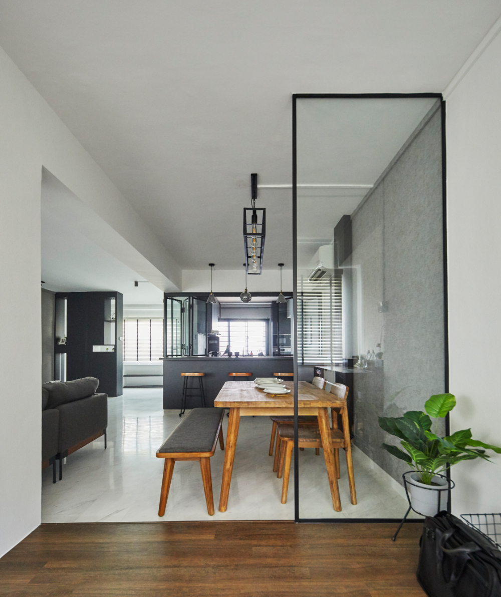 Industrial Design - Balcony - HDB Executive Apartment - Design by Carpenters 匠