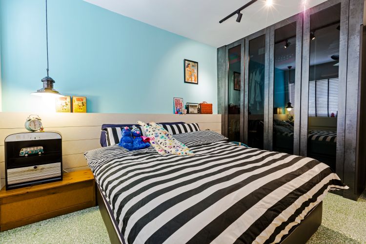 Modern, Retro Design - Bedroom - HDB 3 Room - Design by Chapter B Pte Ltd