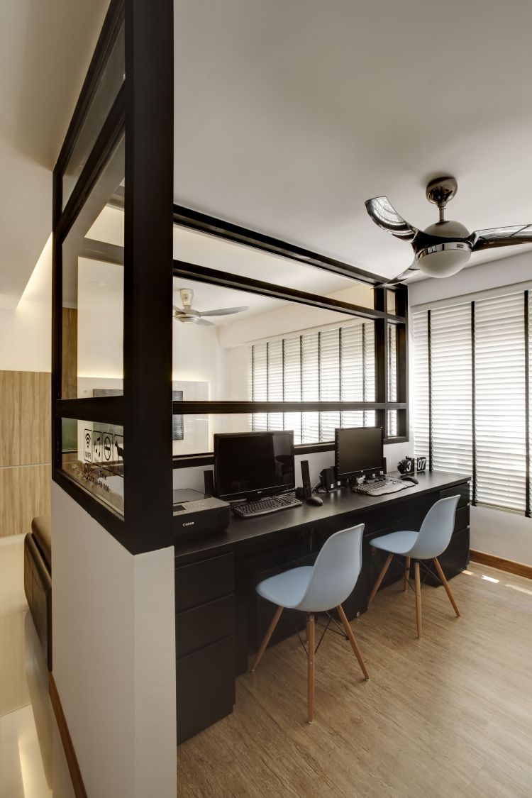 Contemporary, Modern Design - Study Room - HDB 3 Room - Design by Chapter B Pte Ltd