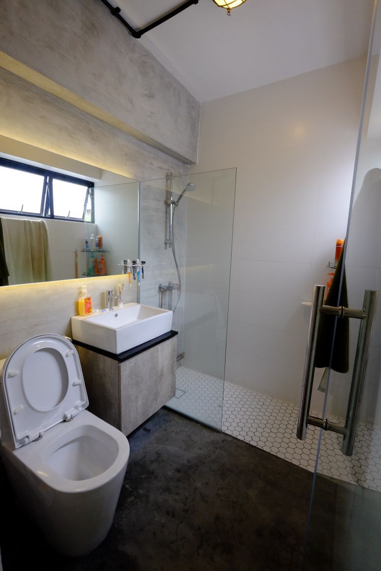 Eclectic, Industrial Design - Bathroom - HDB 3 Room - Design by Chapter B Pte Ltd