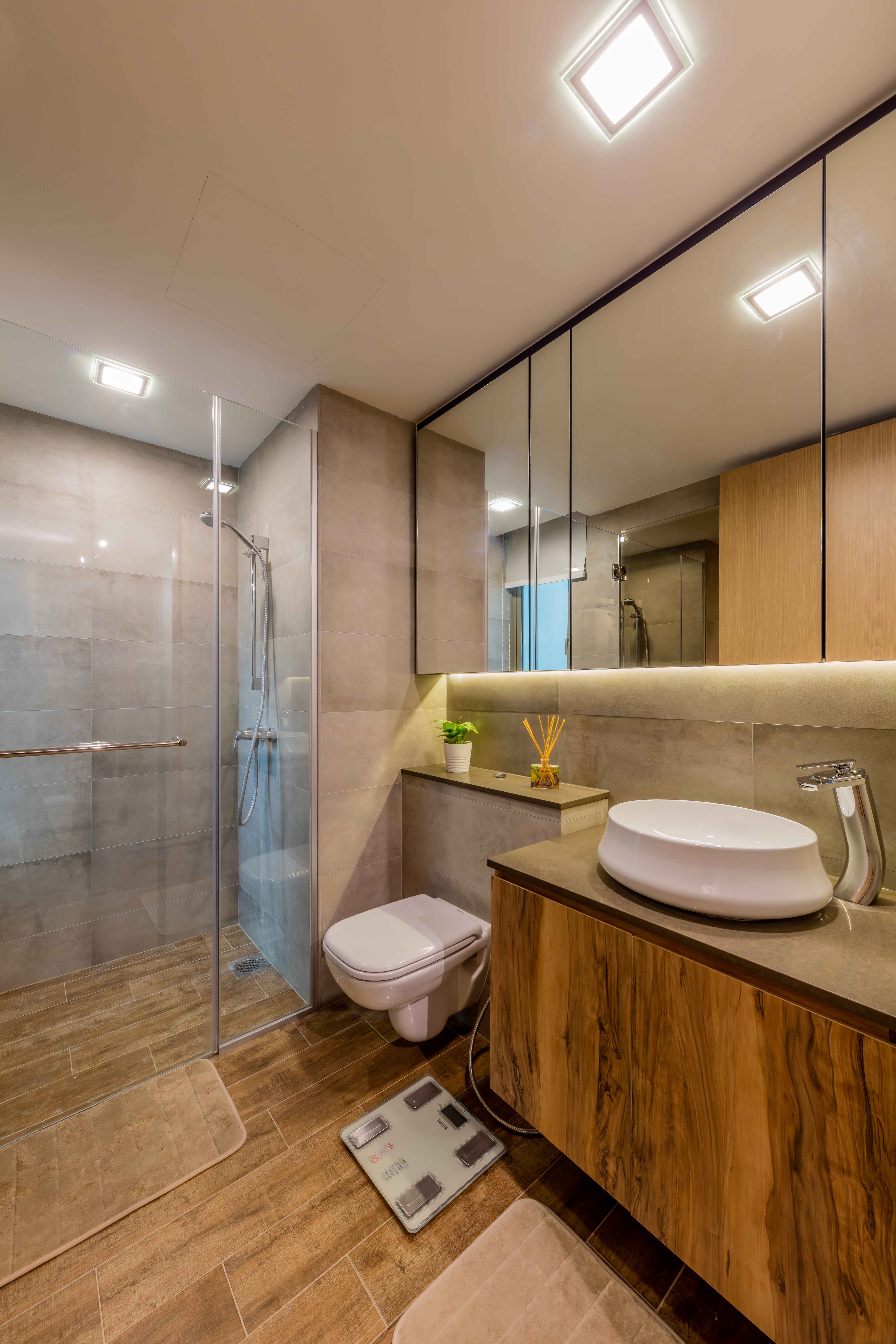 Industrial, Rustic, Scandinavian Design - Bathroom - Condominium - Design by Ciseern by designer furnishings Pte Ltd