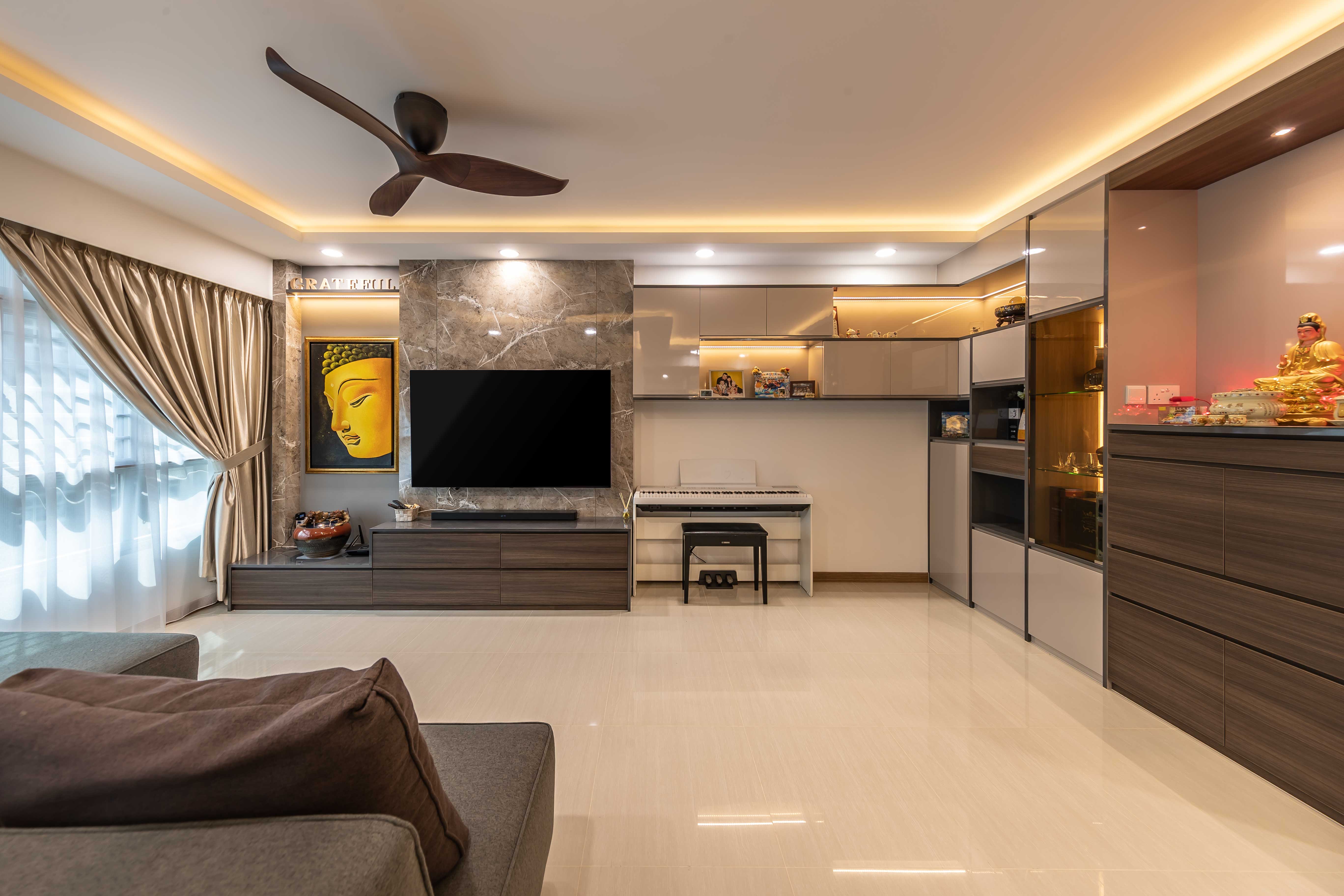 Contemporary, Modern Design - Living Room - HDB 5 Room - Design by Ciseern by designer furnishings Pte Ltd