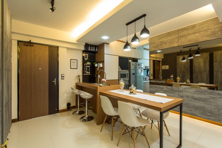 Contemporary, Industrial, Modern Design - Dining Room - Condominium - Design by Classic Design Pte Ltd