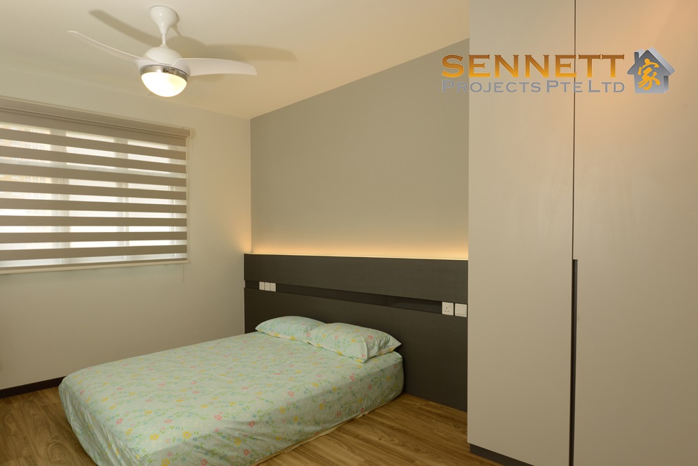 Contemporary Design - Bedroom - HDB 5 Room - Design by Sennett Projects Pte Ltd