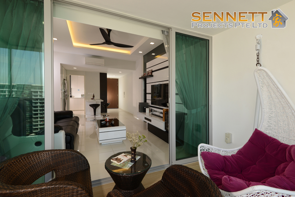 Modern Design - Balcony - Condominium - Design by Sennett Projects Pte Ltd