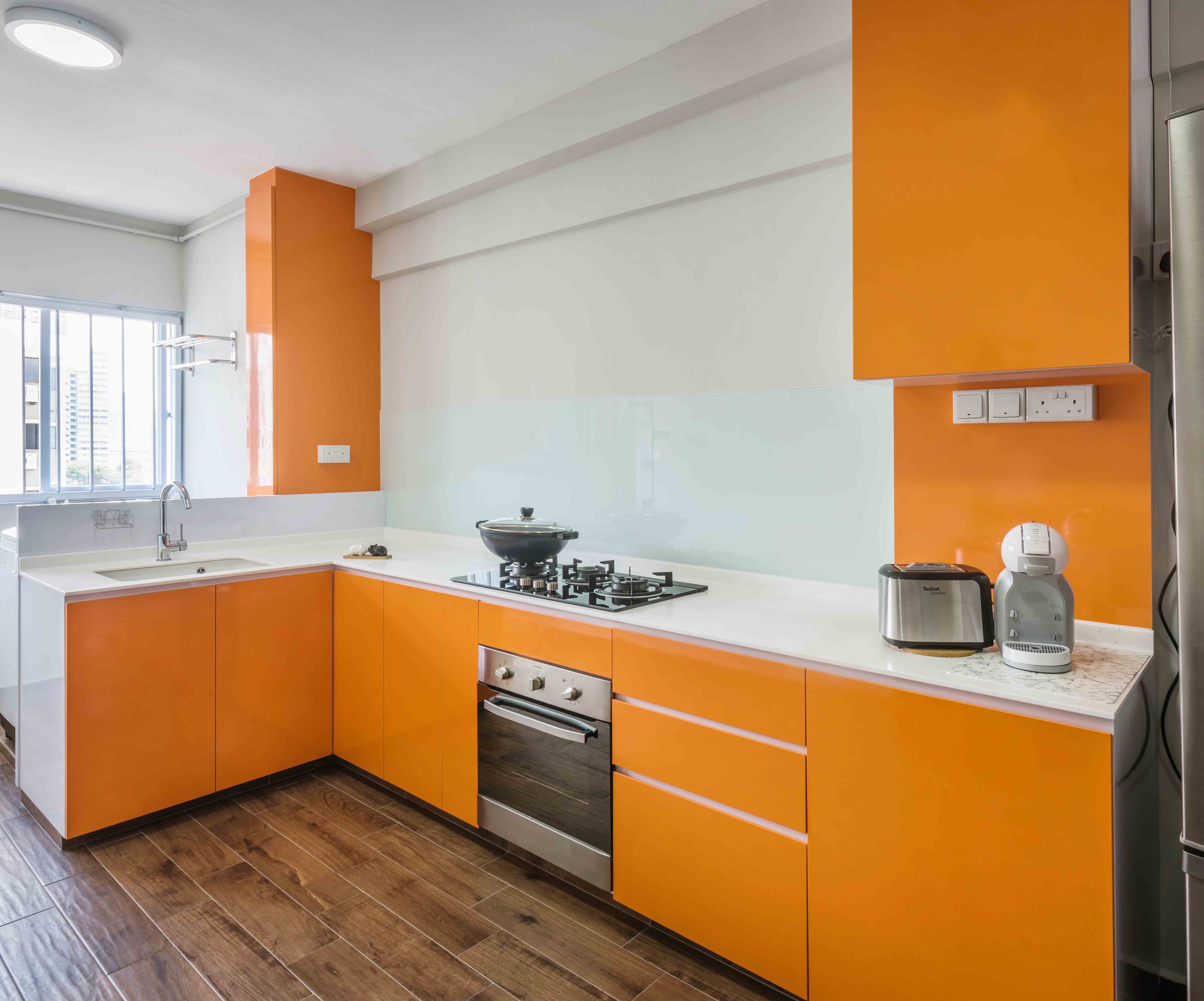 Contemporary, Rustic Design - Kitchen - HDB 3 Room - Design by Cozy Ideas Interior Design Pte Ltd