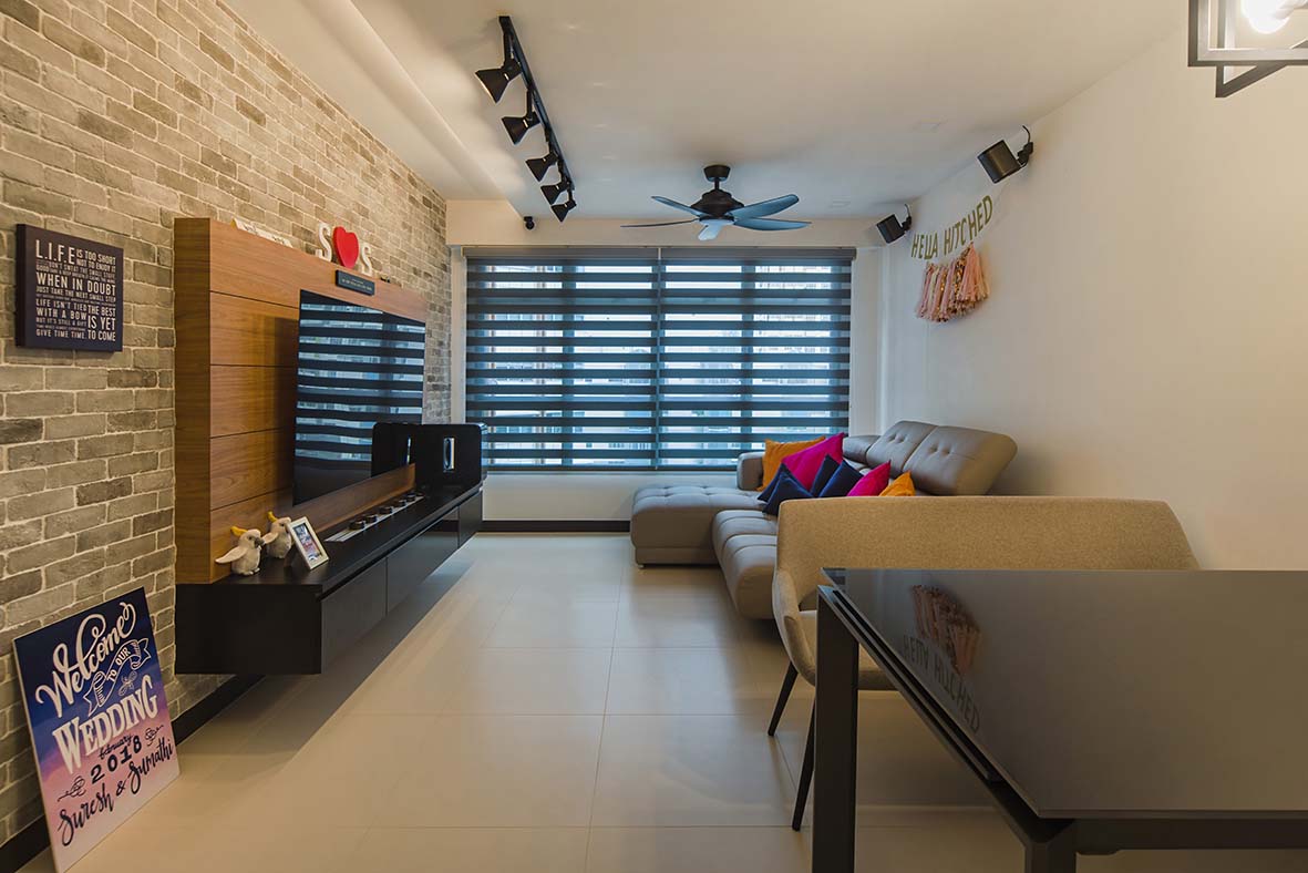Eclectic Design - Living Room - HDB 4 Room - Design by Cozy Ideas Interior Design Pte Ltd
