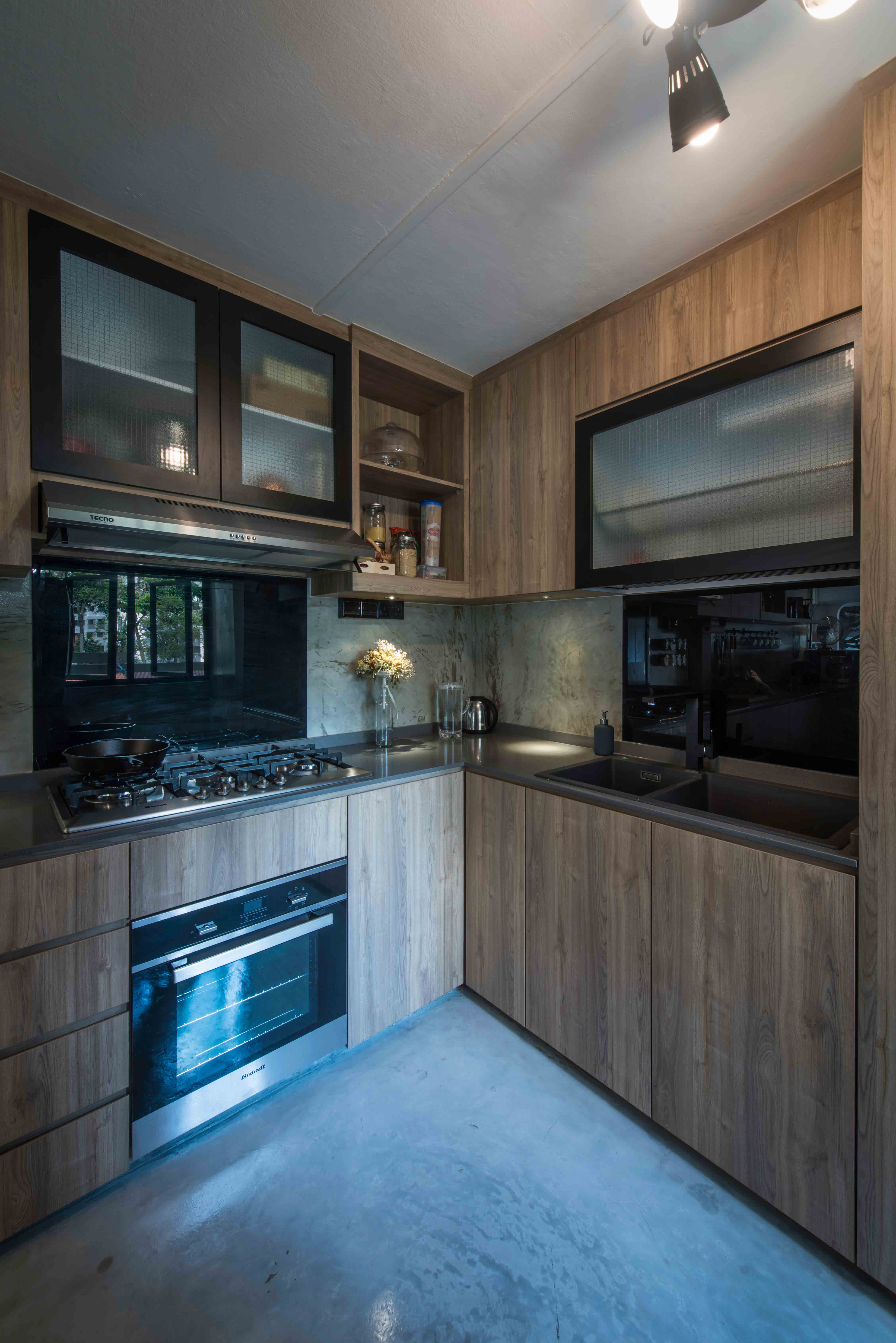 Industrial Design - Kitchen - HDB 5 Room - Design by Cozy Ideas Interior Design Pte Ltd