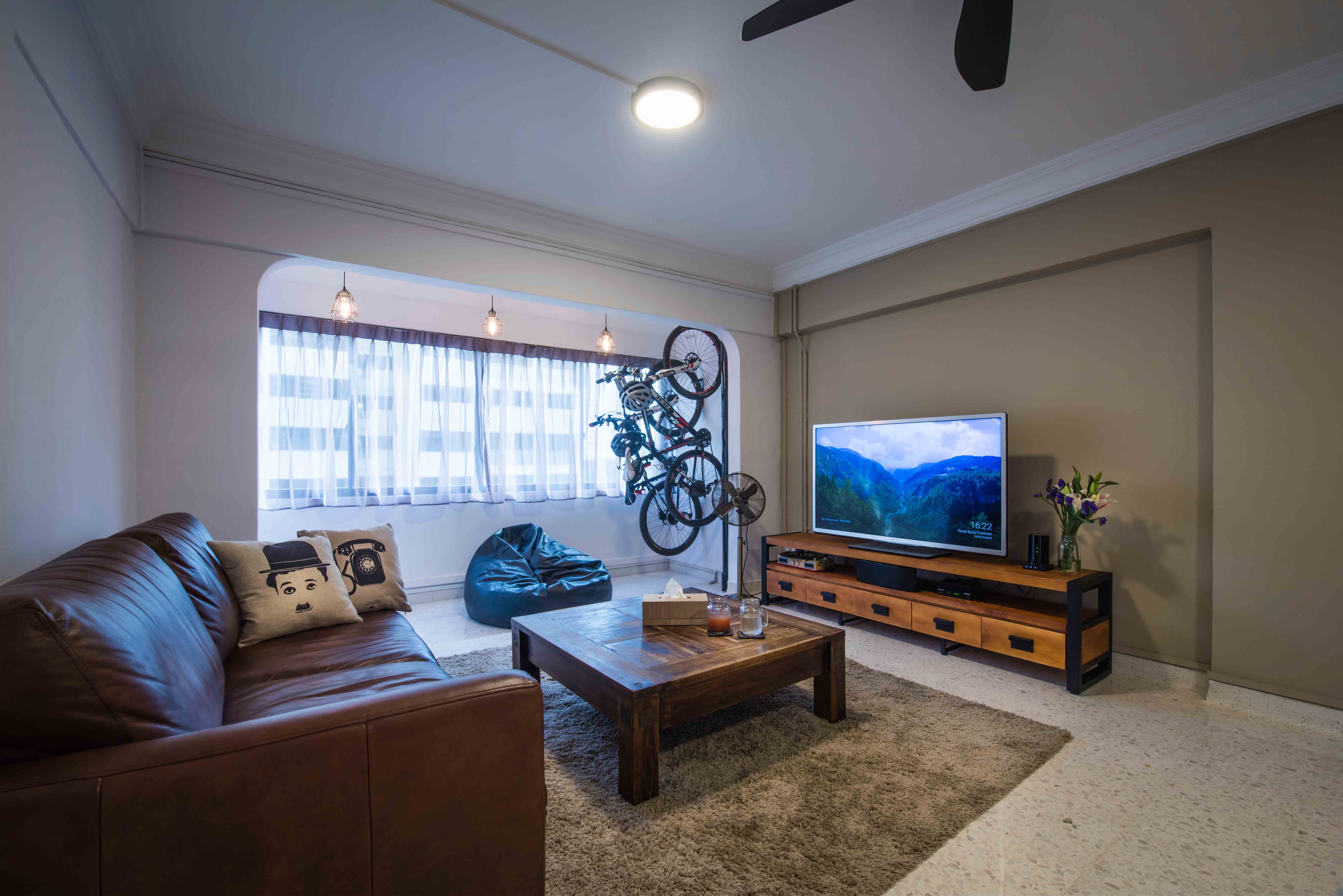 Industrial Design - Living Room - HDB 5 Room - Design by Cozy Ideas Interior Design Pte Ltd