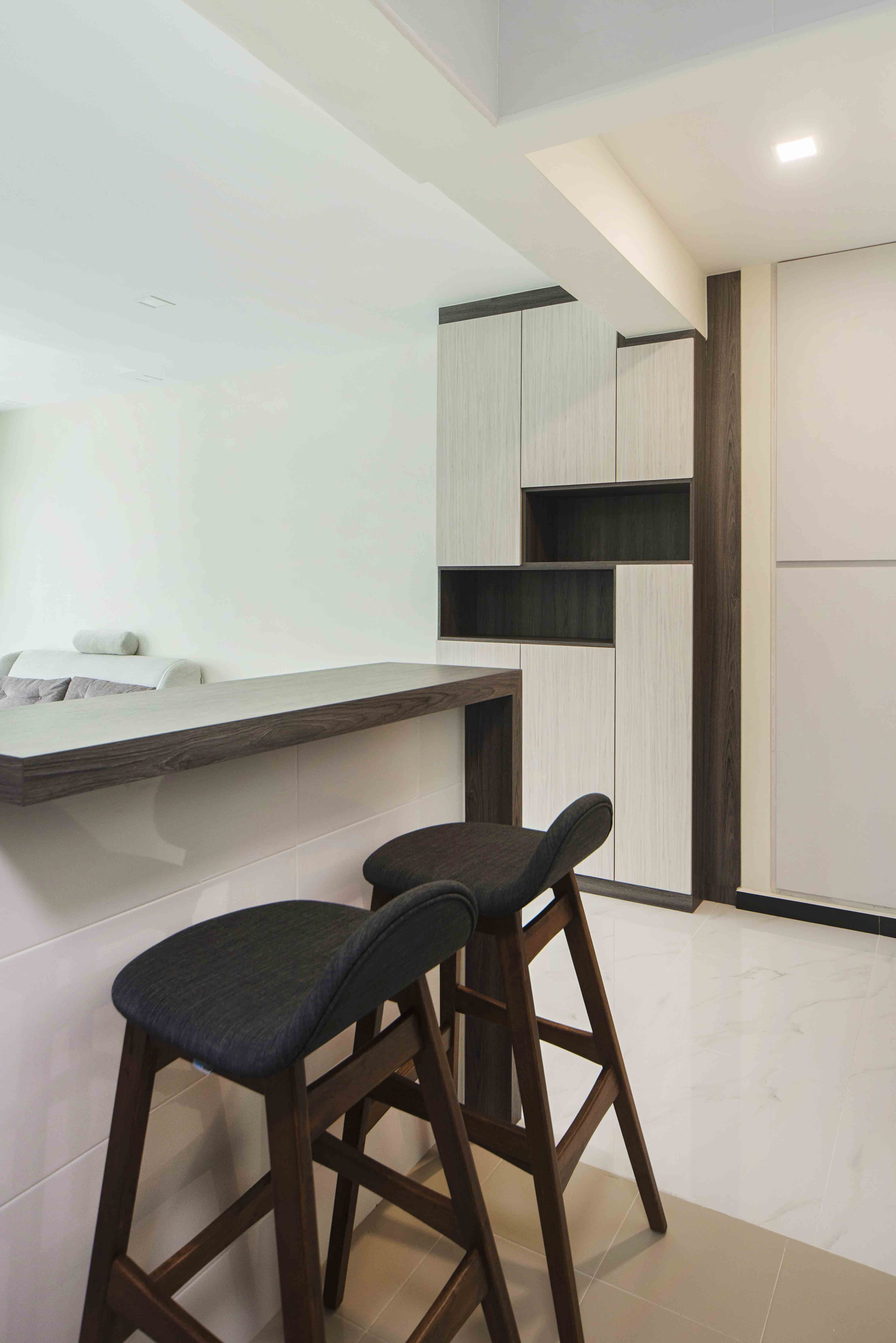 Minimalist, Modern Design - Kitchen - HDB 4 Room - Design by Cozy Ideas Interior Design Pte Ltd