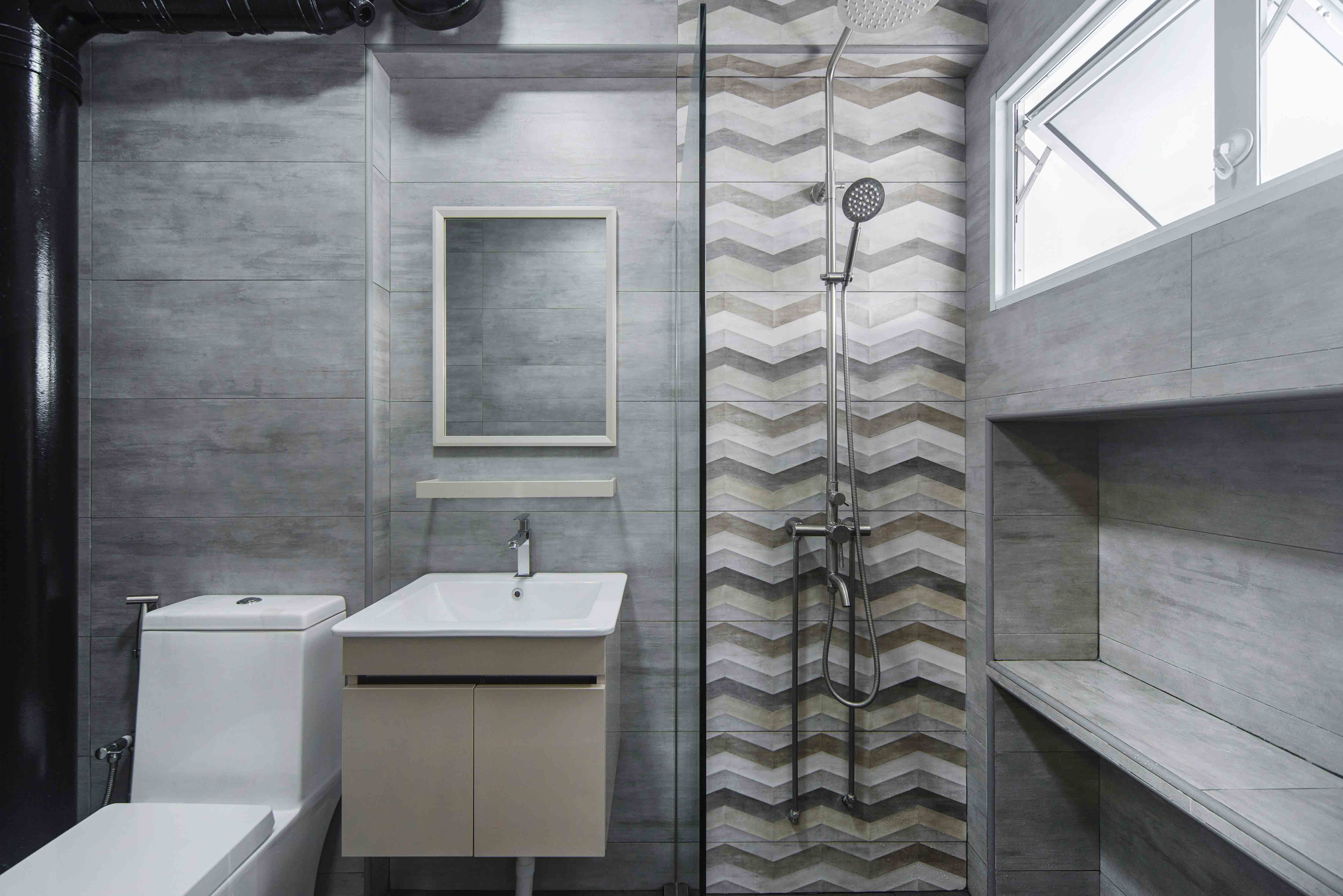 Contemporary, Scandinavian Design - Bathroom - HDB Executive Apartment - Design by Cozy Ideas Interior Design Pte Ltd