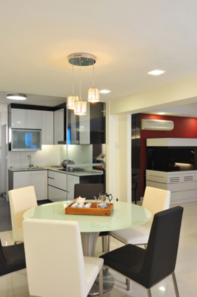Contemporary, Modern Design - Dining Room - HDB Executive Apartment - Design by Crescendo Interior & Lifestyle Pte Ltd