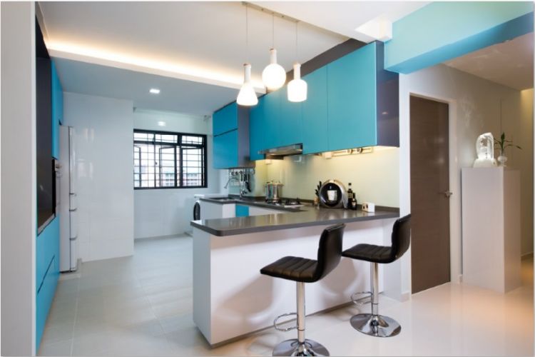 Contemporary, Modern, Scandinavian Design - Kitchen - HDB 4 Room - Design by Crescendo Interior & Lifestyle Pte Ltd