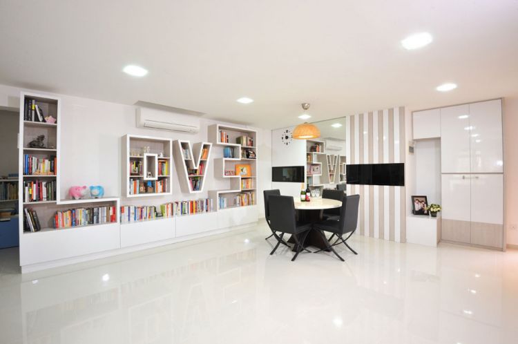 Contemporary, Minimalist Design - Living Room - HDB 4 Room - Design by Crescendo Interior & Lifestyle Pte Ltd
