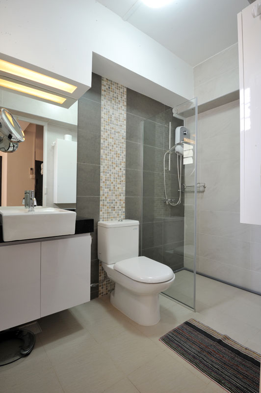 Contemporary, Minimalist Design - Bathroom - HDB 4 Room - Design by Crescendo Interior & Lifestyle Pte Ltd