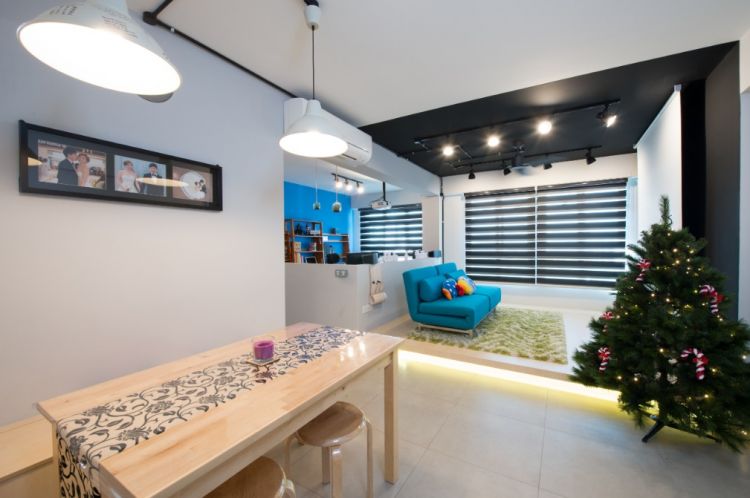 Contemporary, Modern Design - Living Room - HDB 4 Room - Design by Crescendo Interior & Lifestyle Pte Ltd