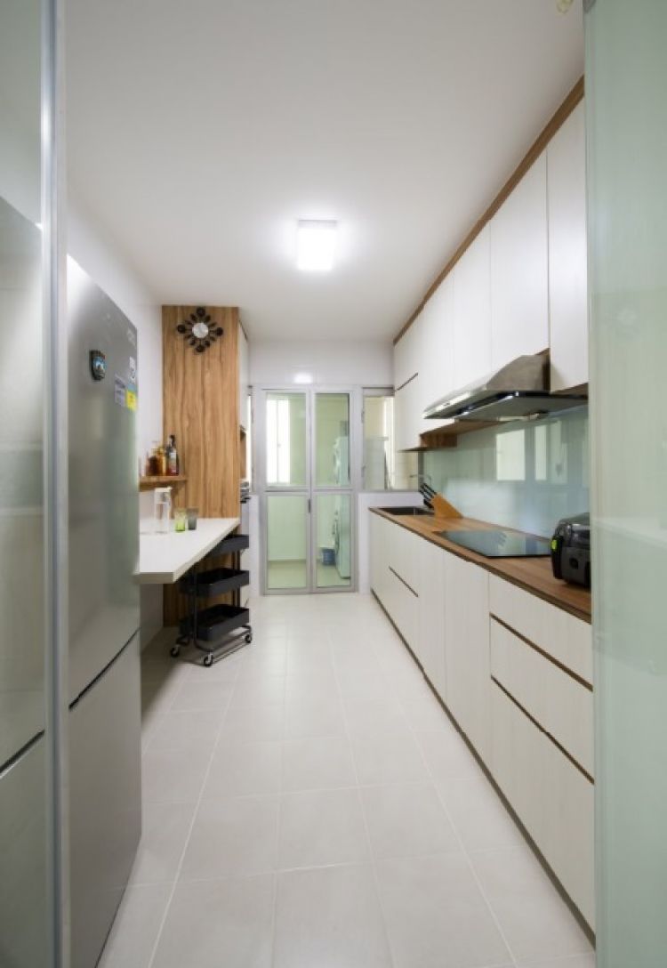 Contemporary, Country, Modern Design - Kitchen - HDB 4 Room - Design by Crescendo Interior & Lifestyle Pte Ltd