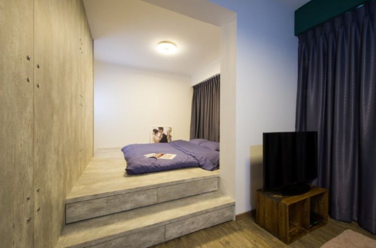 Contemporary, Industrial, Modern Design - Bedroom - HDB 4 Room - Design by Crescendo Interior & Lifestyle Pte Ltd