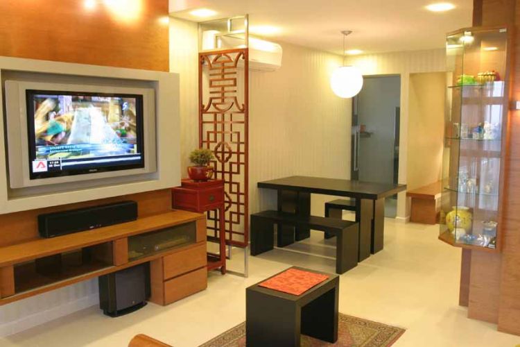 Contemporary, Modern, Tropical Design - Living Room - HDB 5 Room - Design by Crescendo Interior & Lifestyle Pte Ltd