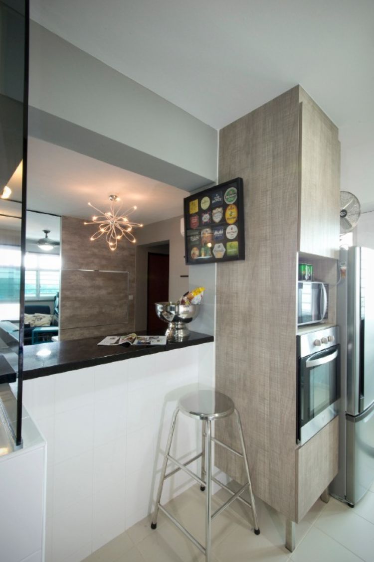Industrial, Minimalist, Modern Design - Dining Room - HDB 4 Room - Design by Crescendo Interior & Lifestyle Pte Ltd