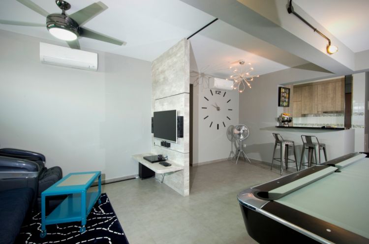 Industrial, Minimalist, Modern Design - Living Room - HDB 4 Room - Design by Crescendo Interior & Lifestyle Pte Ltd