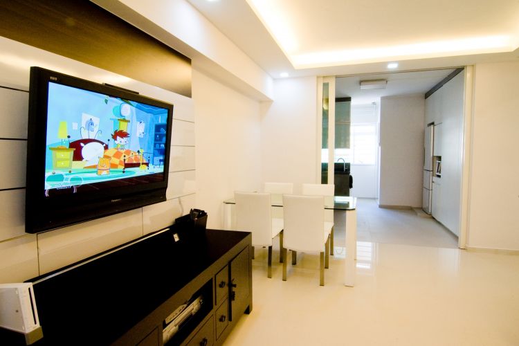 Contemporary, Modern Design - Living Room - HDB 4 Room - Design by Crescendo Interior & Lifestyle Pte Ltd