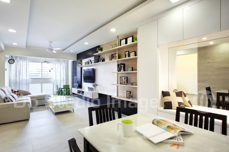 Contemporary Design - Living Room - HDB 5 Room - Design by D5 Studio Image Pte Ltd