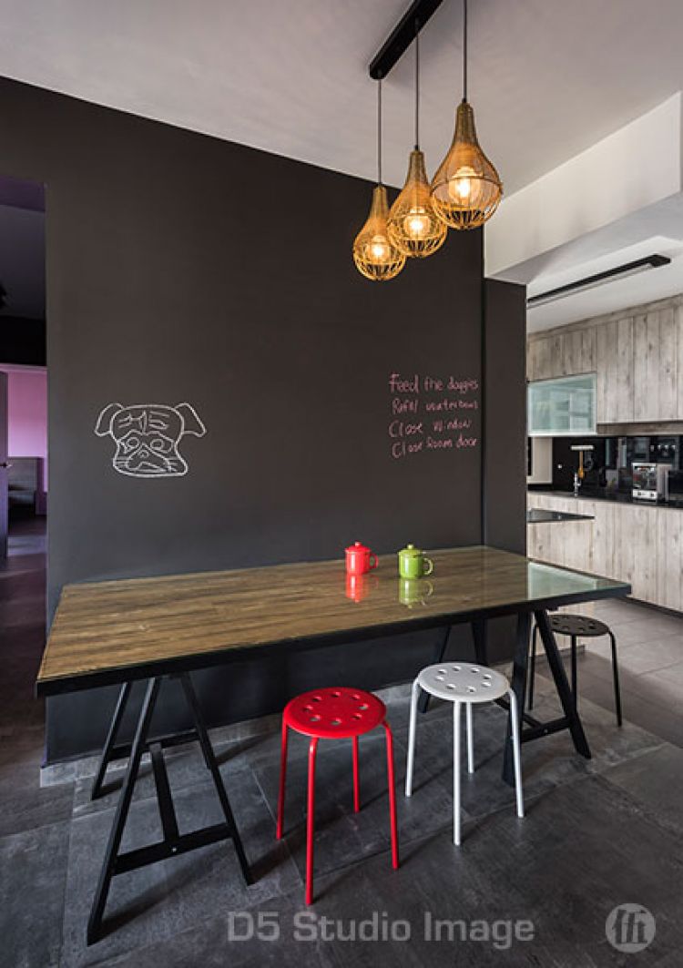 Contemporary Design - Dining Room - HDB 4 Room - Design by D5 Studio Image Pte Ltd