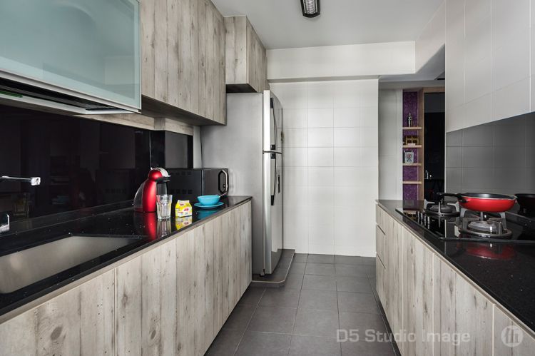 Contemporary Design - Kitchen - HDB 4 Room - Design by D5 Studio Image Pte Ltd