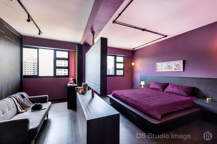 Contemporary Design - Bedroom - HDB 4 Room - Design by D5 Studio Image Pte Ltd
