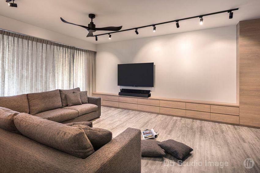 Contemporary Design - Living Room - HDB 5 Room - Design by D5 Studio Image Pte Ltd