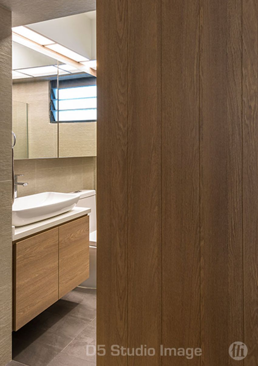 Contemporary Design - Bathroom - HDB 5 Room - Design by D5 Studio Image Pte Ltd