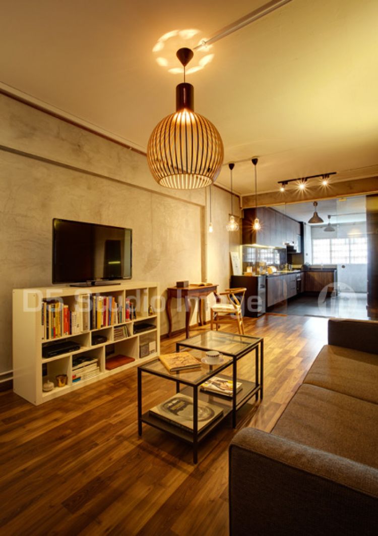 Retro Design - Living Room - HDB 3 Room - Design by D5 Studio Image Pte Ltd