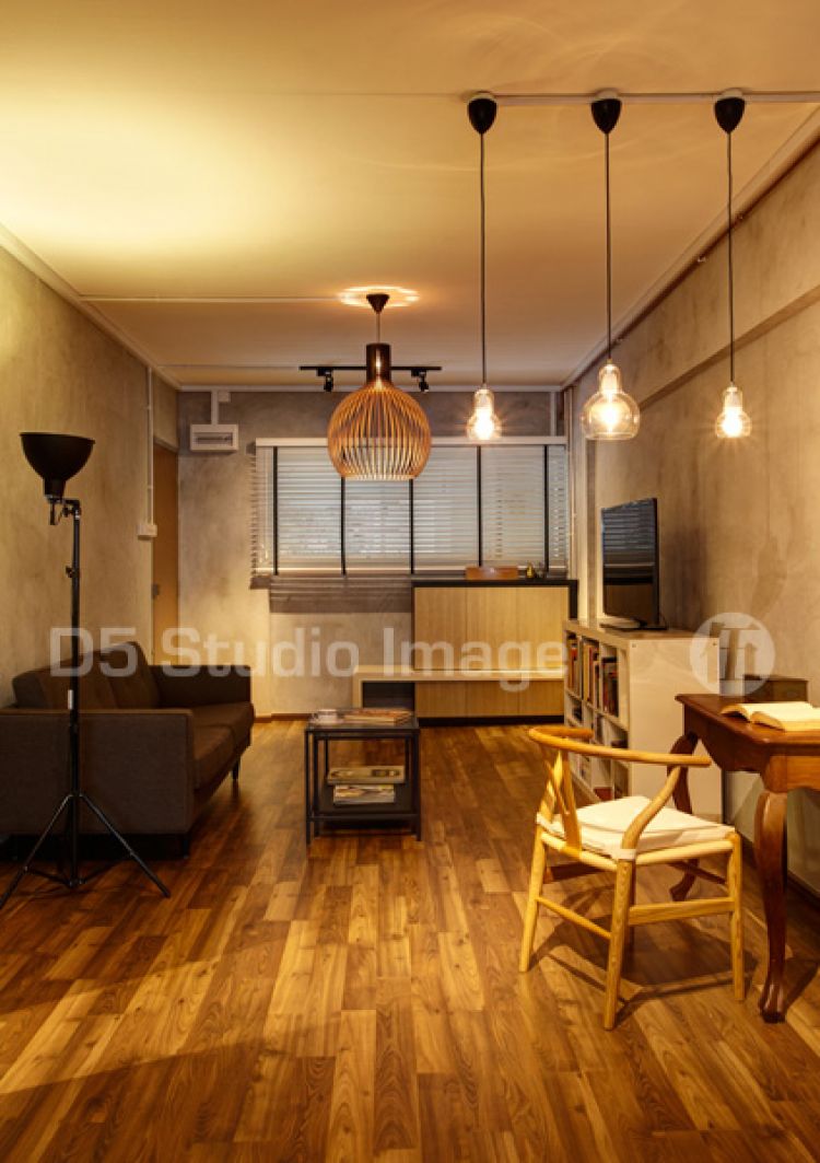 Retro Design - Living Room - HDB 3 Room - Design by D5 Studio Image Pte Ltd