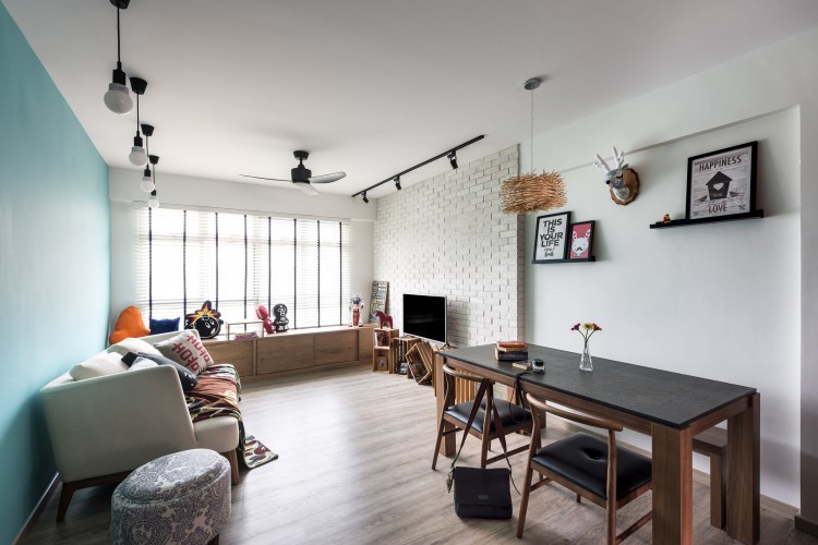 Scandinavian Design - Living Room - HDB 4 Room - Design by D5 Studio Image Pte Ltd