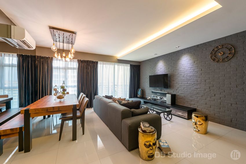 Eclectic Design - Living Room - HDB 5 Room - Design by D5 Studio Image Pte Ltd
