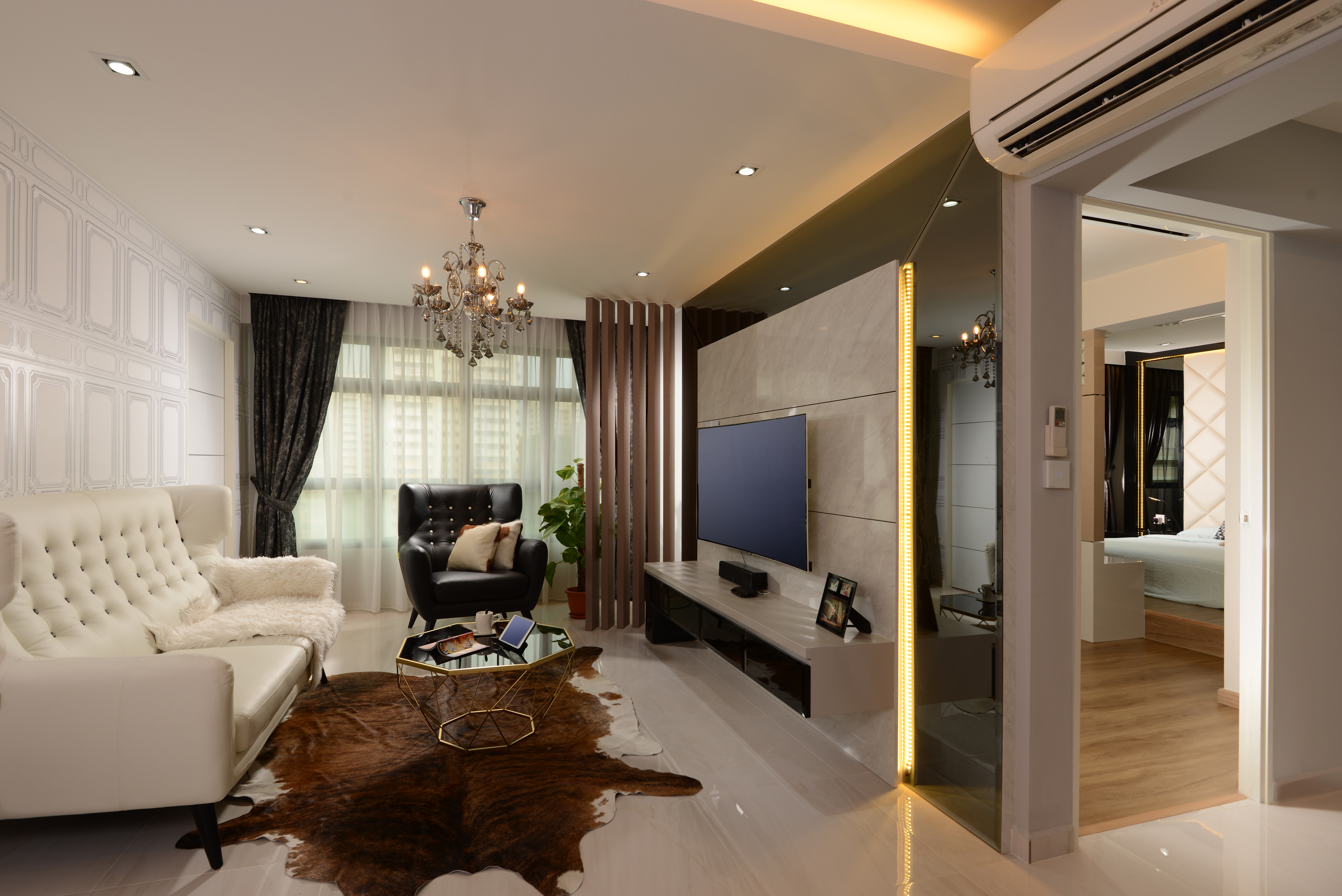 Classical, Contemporary, Modern Design - Living Room - HDB 4 Room - Design by Darwin Interior