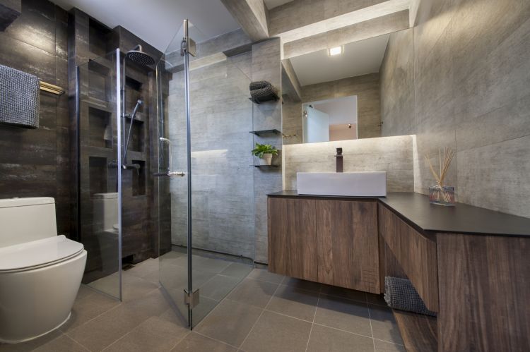 Contemporary, Modern, Scandinavian Design - Bathroom - HDB 5 Room - Design by DB Studio Pte Ltd