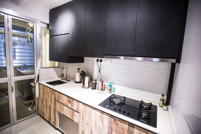 Eclectic Design - Kitchen - HDB 3 Room - Design by DB Studio Pte Ltd