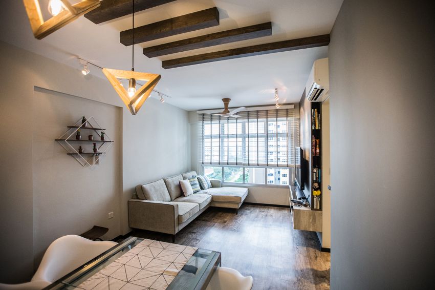 Eclectic Design - Living Room - HDB 3 Room - Design by DB Studio Pte Ltd