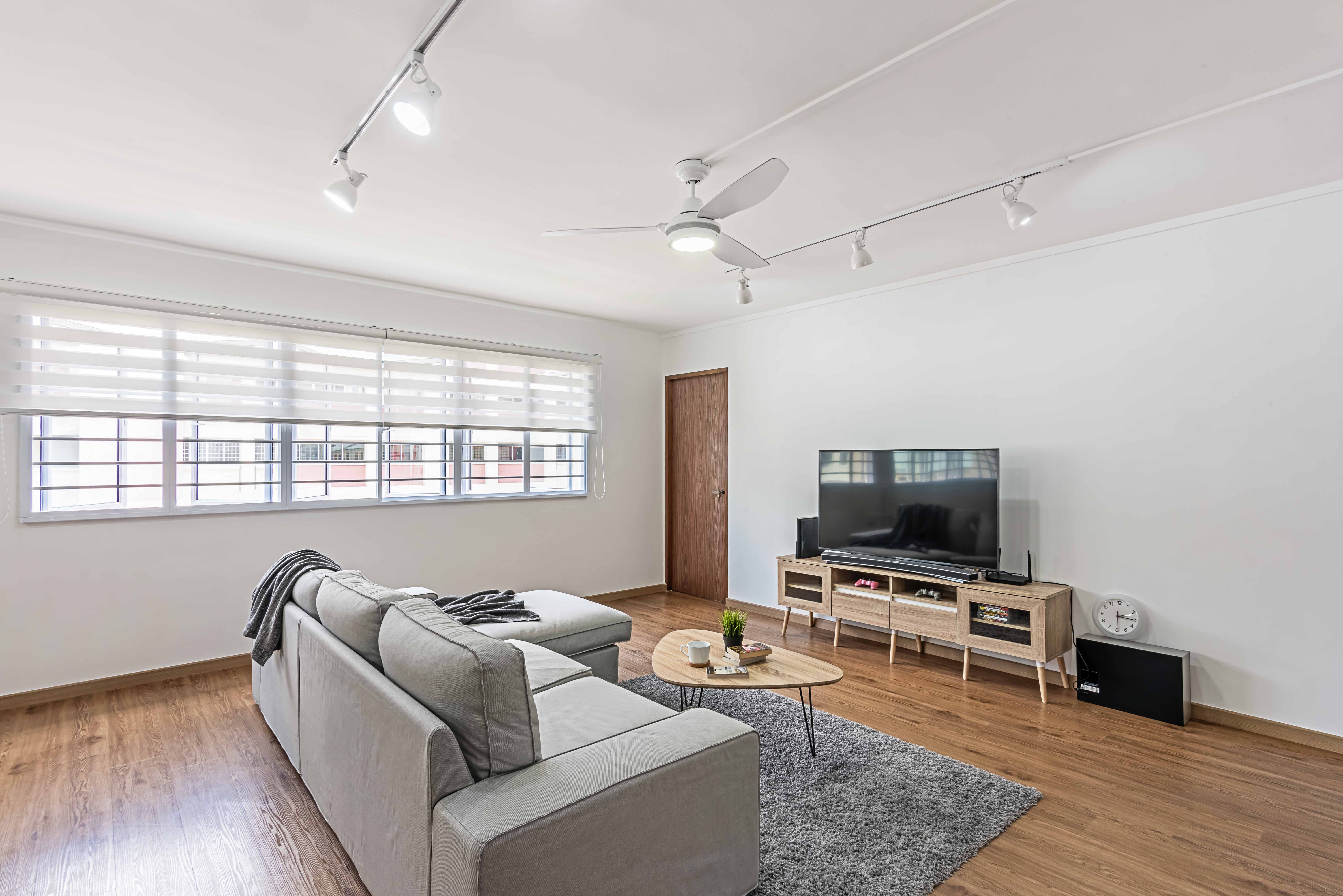 Minimalist Design - Living Room - HDB 4 Room - Design by DB Studio Pte Ltd