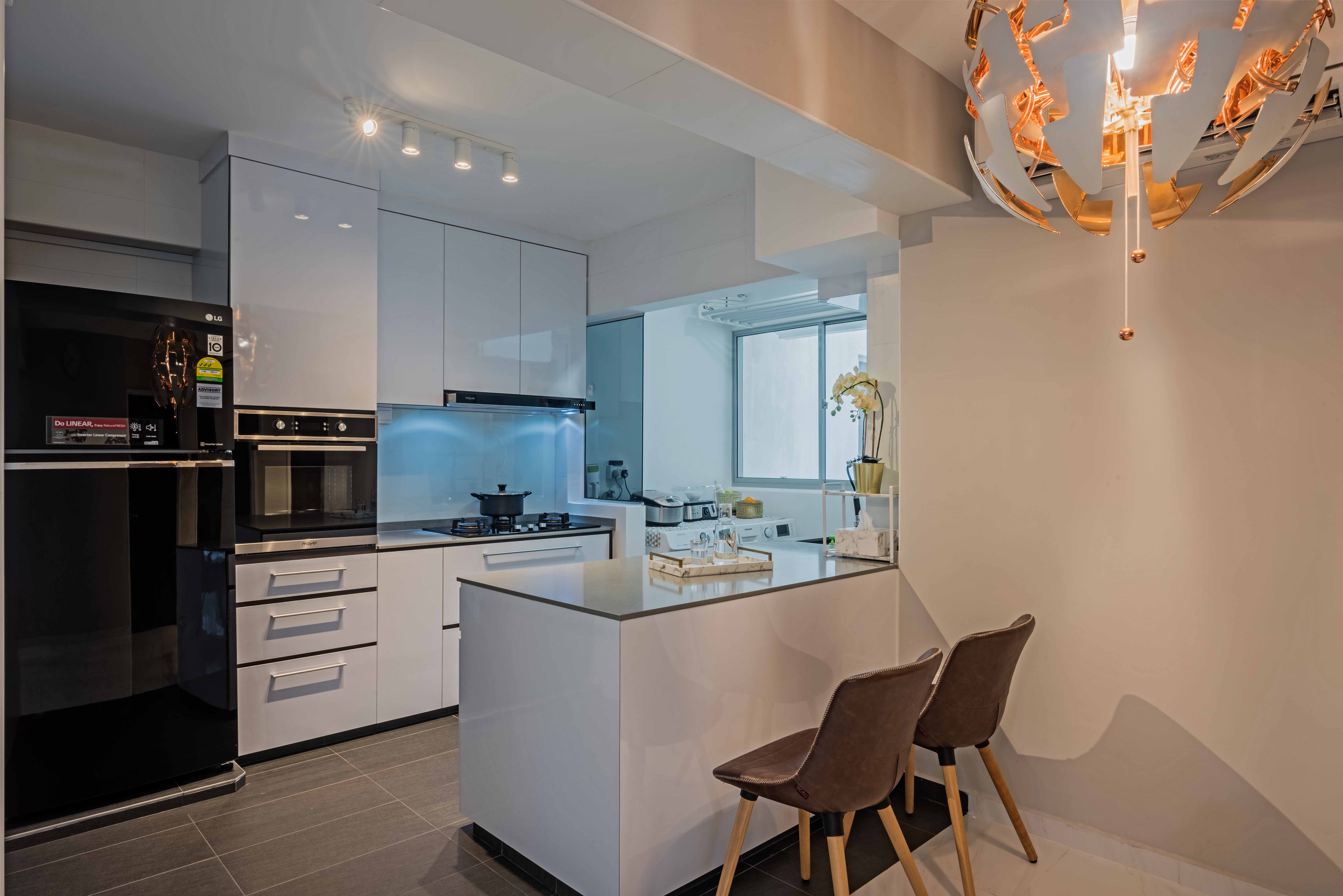 Modern Design - Kitchen - HDB 4 Room - Design by DB Studio Pte Ltd