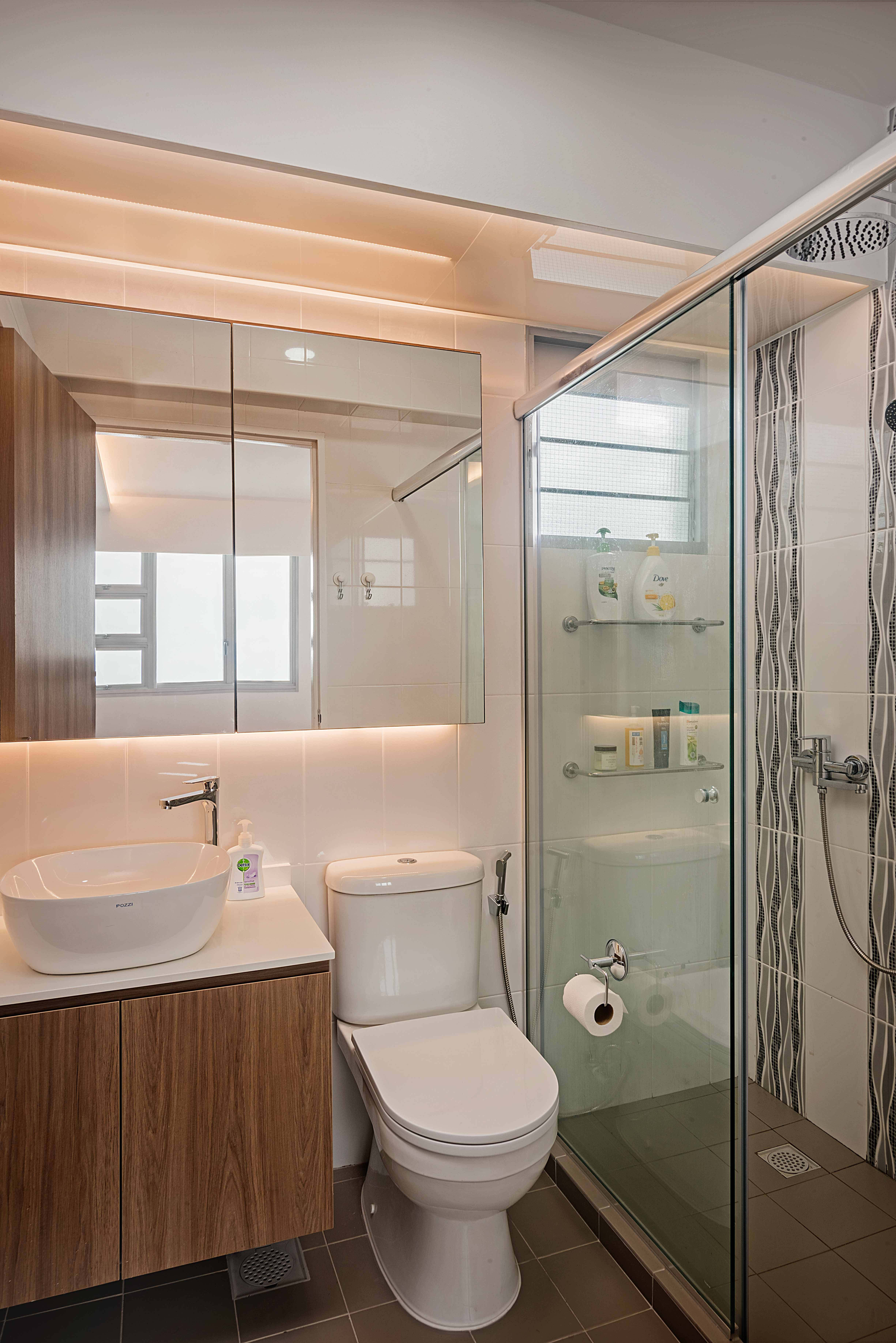 Scandinavian Design - Bathroom - HDB 4 Room - Design by DB Studio Pte Ltd