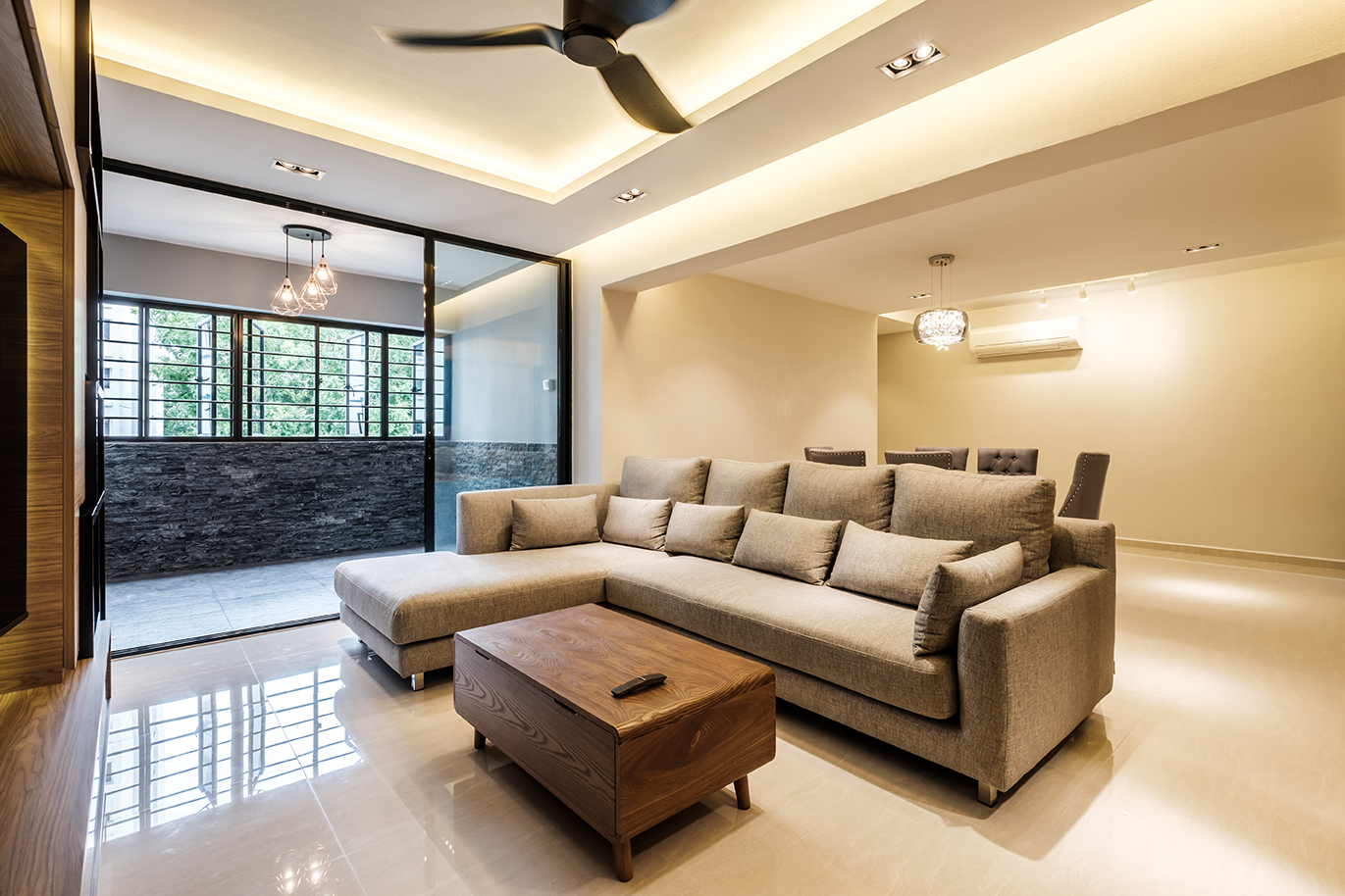 Contemporary, Modern Design - Living Room - HDB 5 Room - Design by DB Studio Pte Ltd